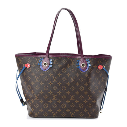Louis Vuitton Monogram Totem Neverfull MM Magenta 1 of 12
