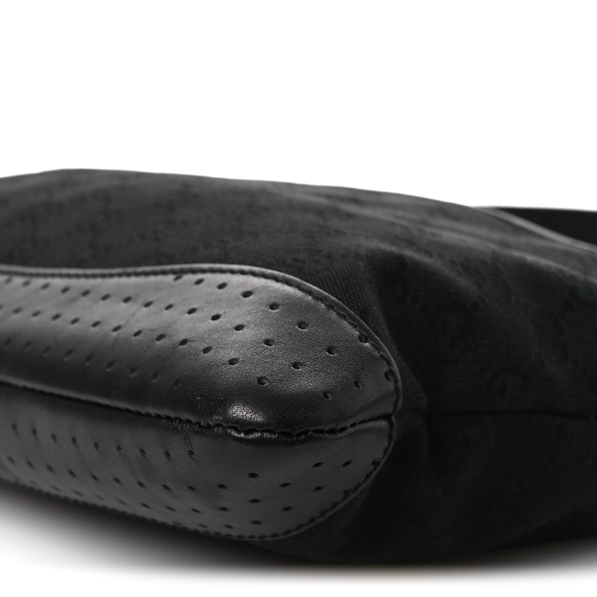 Monogram Calfskin Perforated Medium Flat Messenger Bag Black