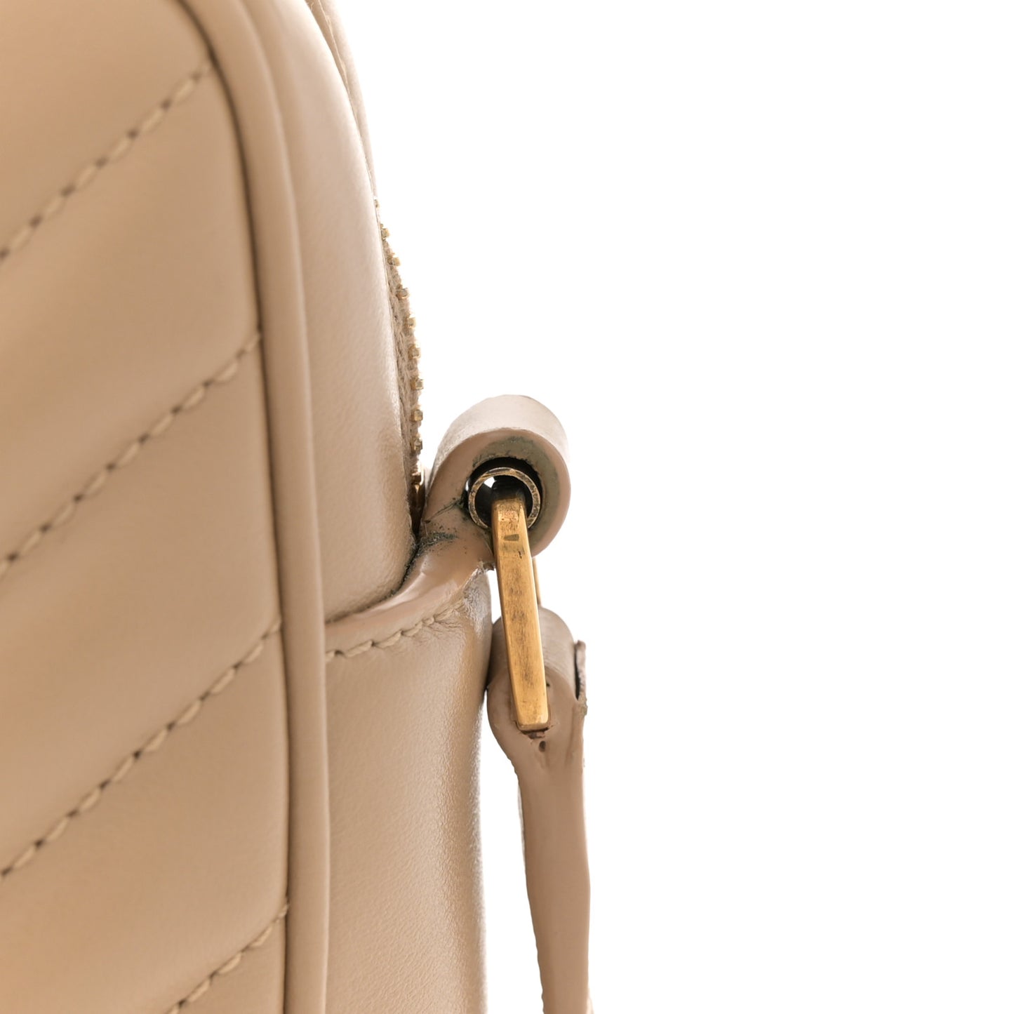 Calfskin Matelasse Monogram Lou Camera Bag Dark Beige