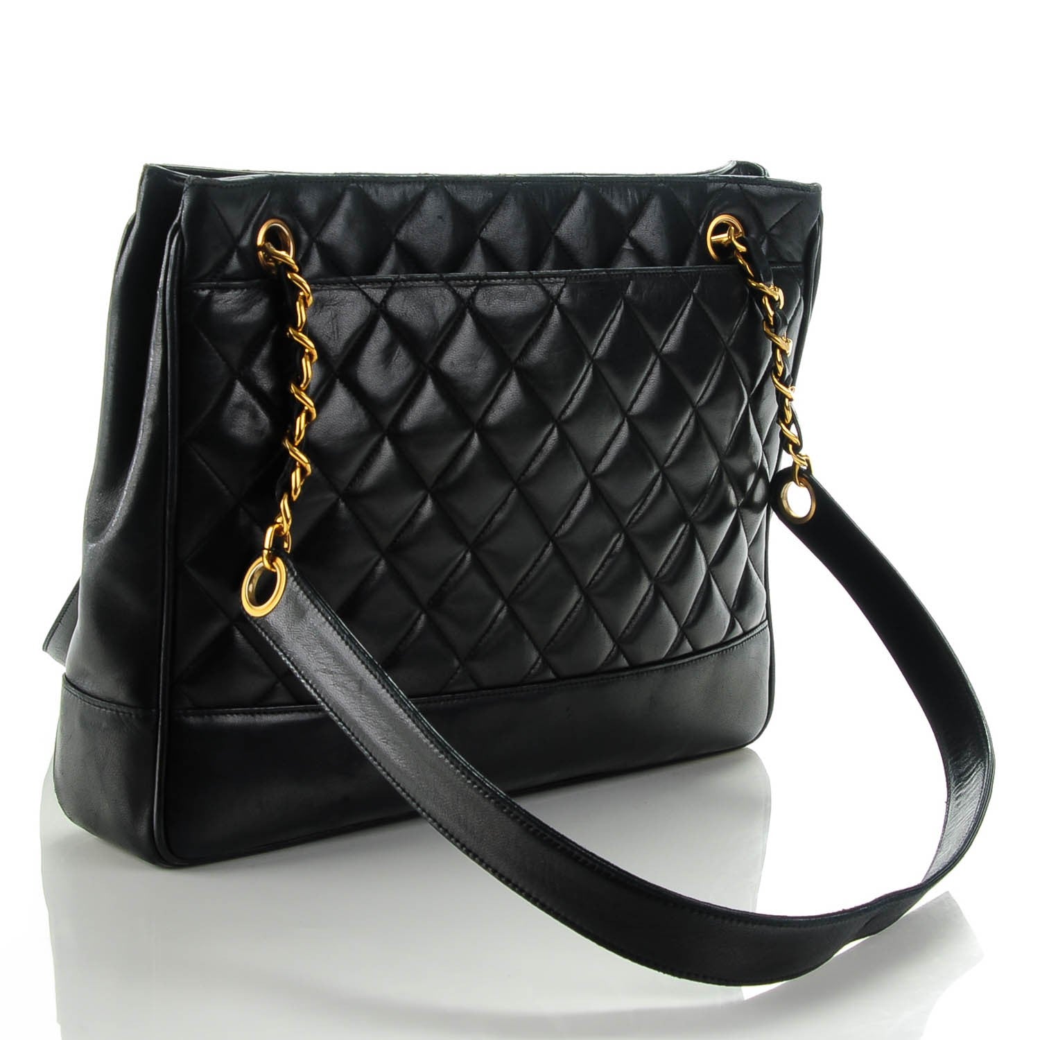 Chanel Lambskin Quilted Shoulder Bag Black 3 of 9