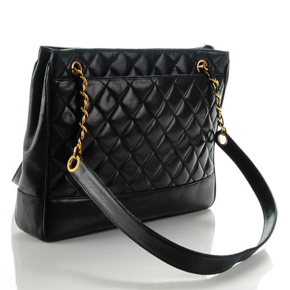 Chanel Lambskin Quilted Shoulder Bag Black 3 of 9