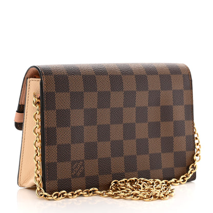 Louis Vuitton Damier Ebene Vavin Chain Wallet Creme 3 of 11