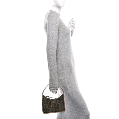 Fendi Fabric Jacquard Vitello Grace FF 1974 Mini Fendessence Shoulder Bag Tobacco Moro Ebano 2 of 10