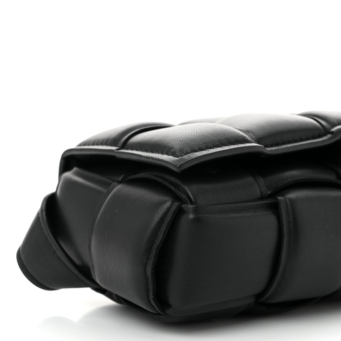 Nappa Maxi Intrecciato Padded The Belt Cassette Bag Black