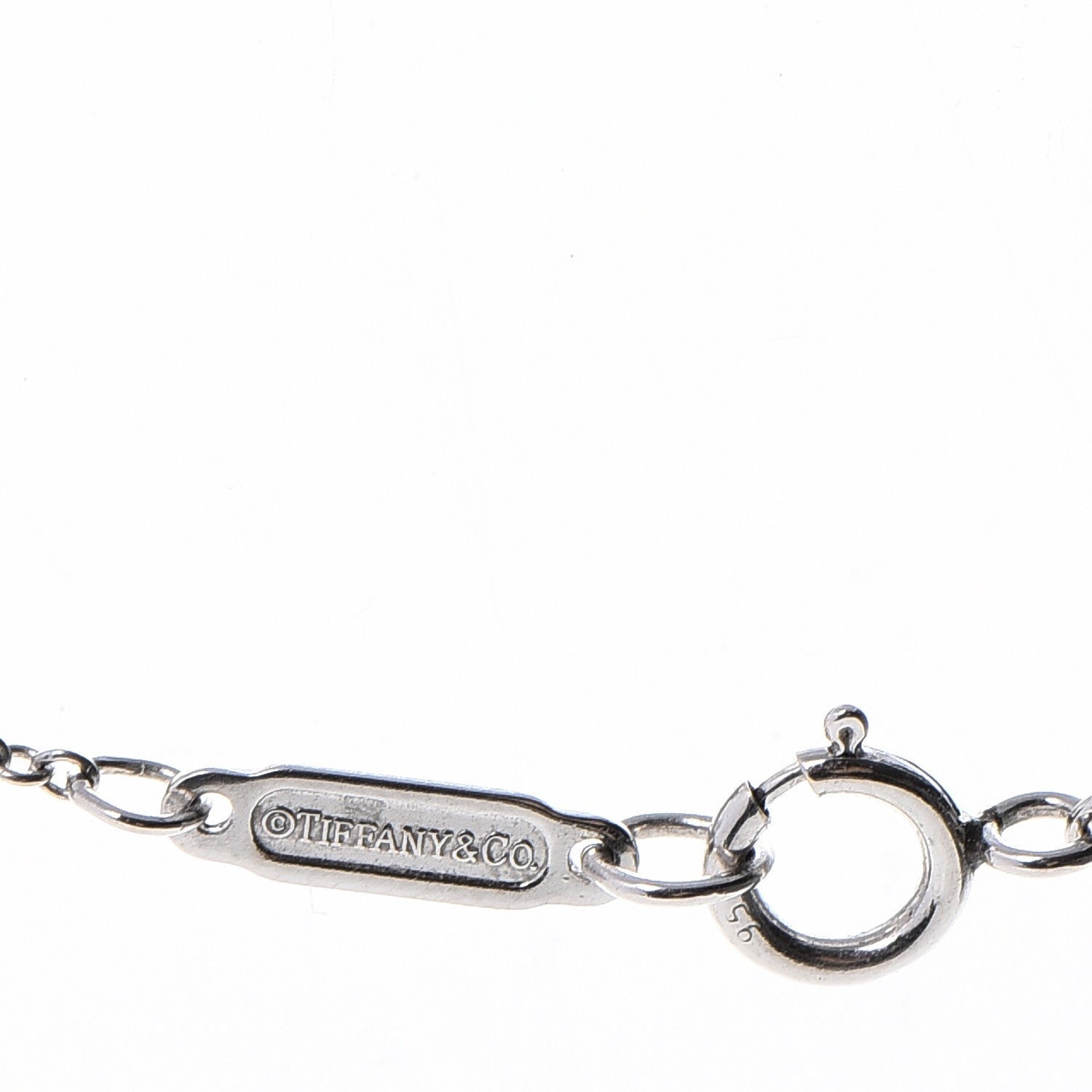 Tiffany Platinum Diamond Open Circle Pendant Necklace 6 of 8
