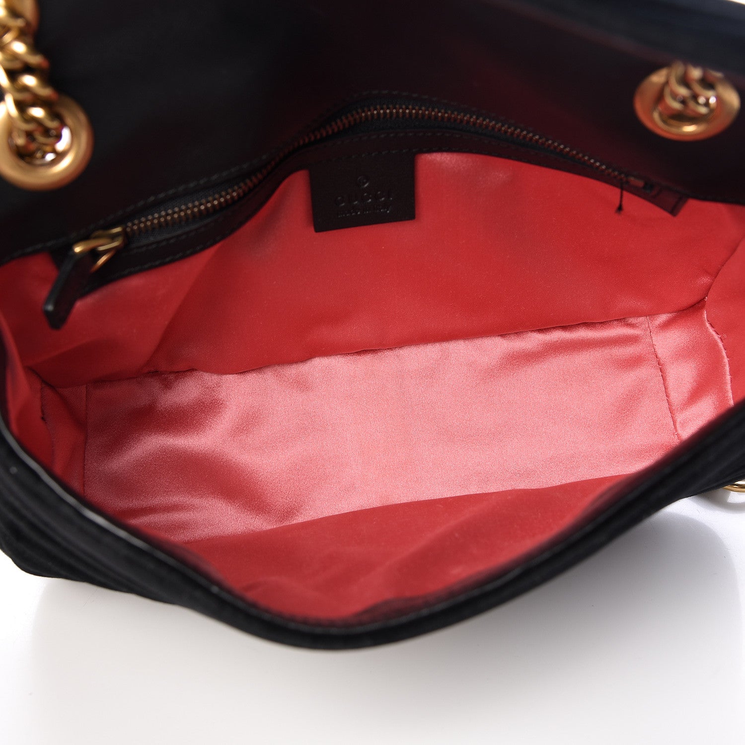 Gucci Velvet Matelasse Small GG Marmont Shoulder Bag Black 5 of 11