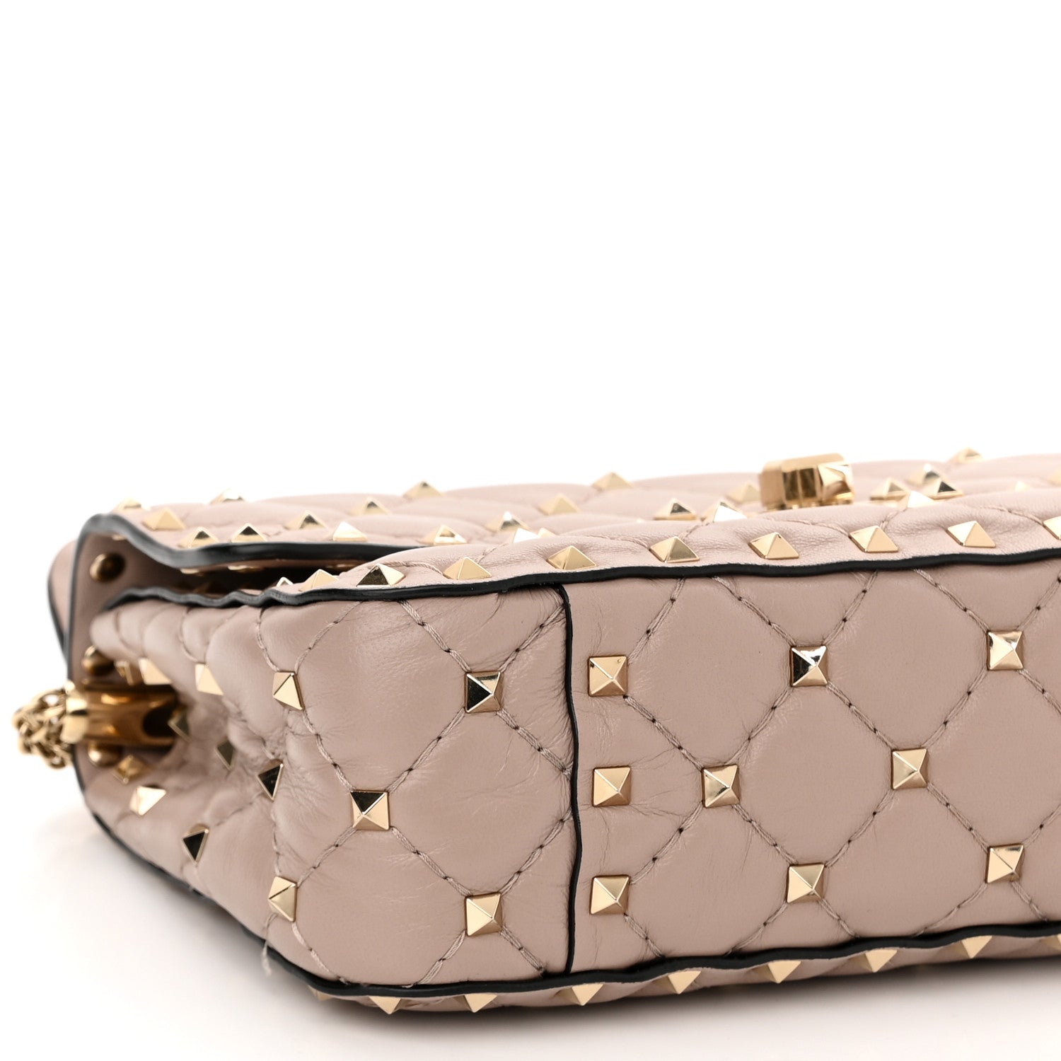 Valentino Garavani Nappa Small Rockstud Spike Shoulder Bag Poudre 8 of 11
