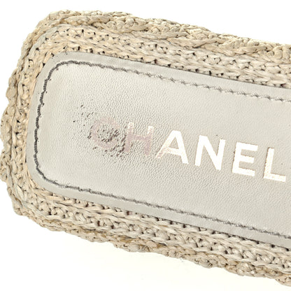 Chanel Cord Braided CC Mules 39 Light Beige 5 of 6