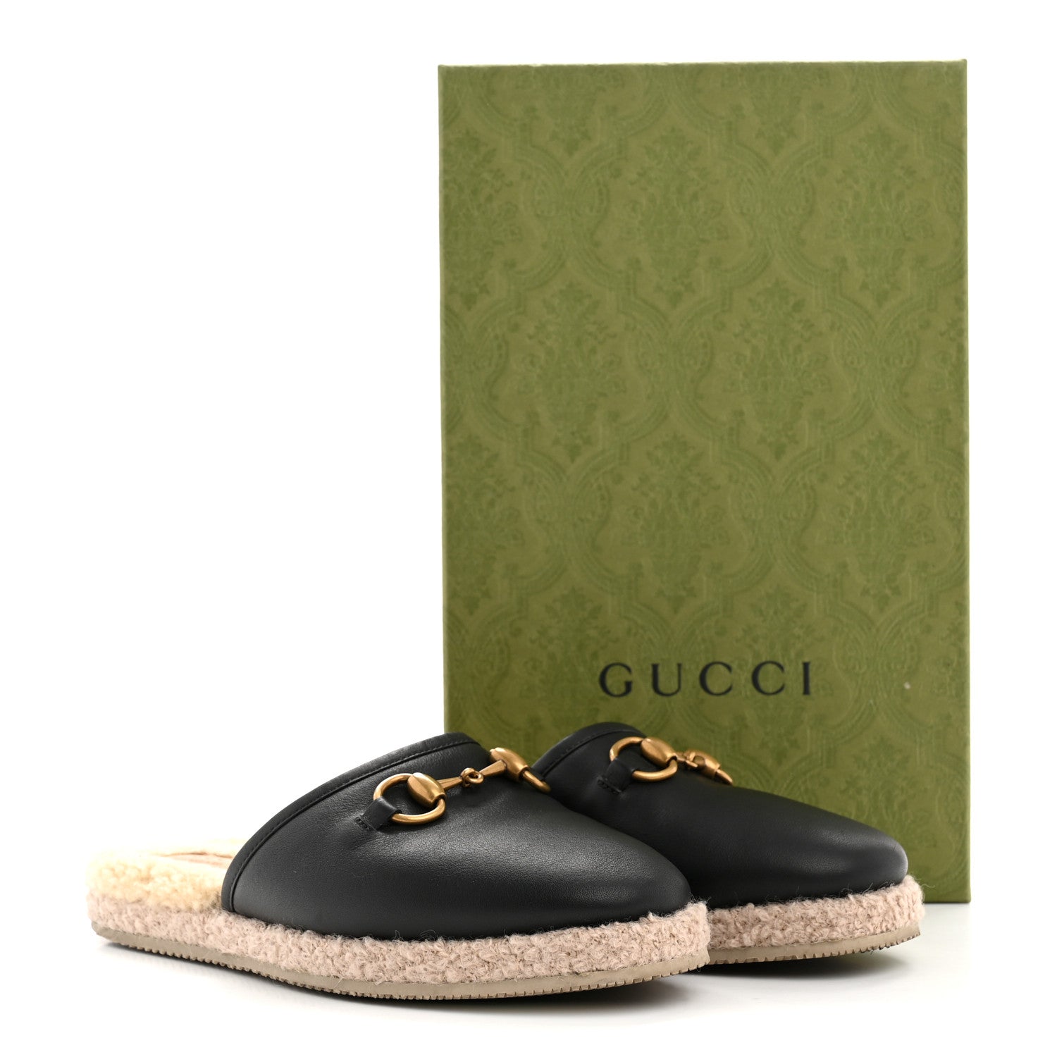 Gucci Nappa Wool Womens Fria Slippers 36 Black Butterscotch 10 of 10