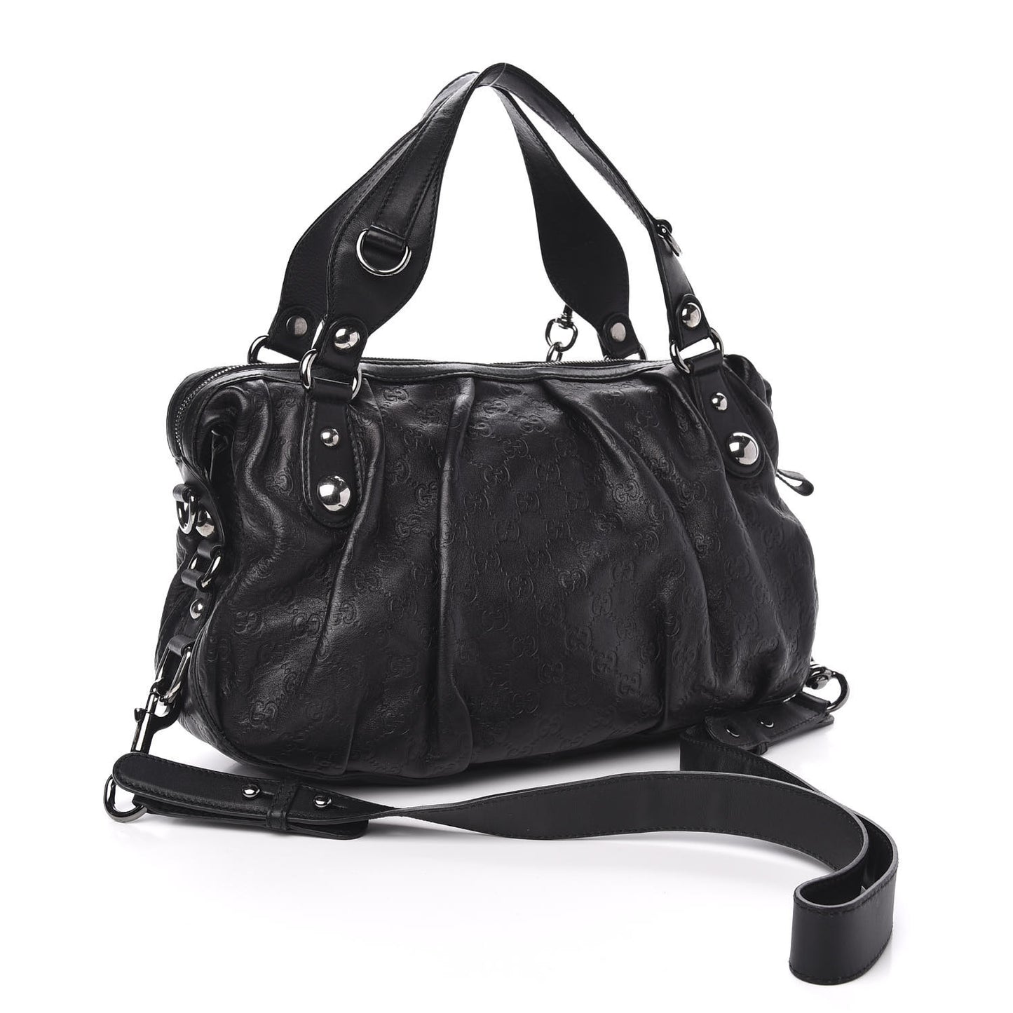 Guccissima Medium Icon Bit Boston Black