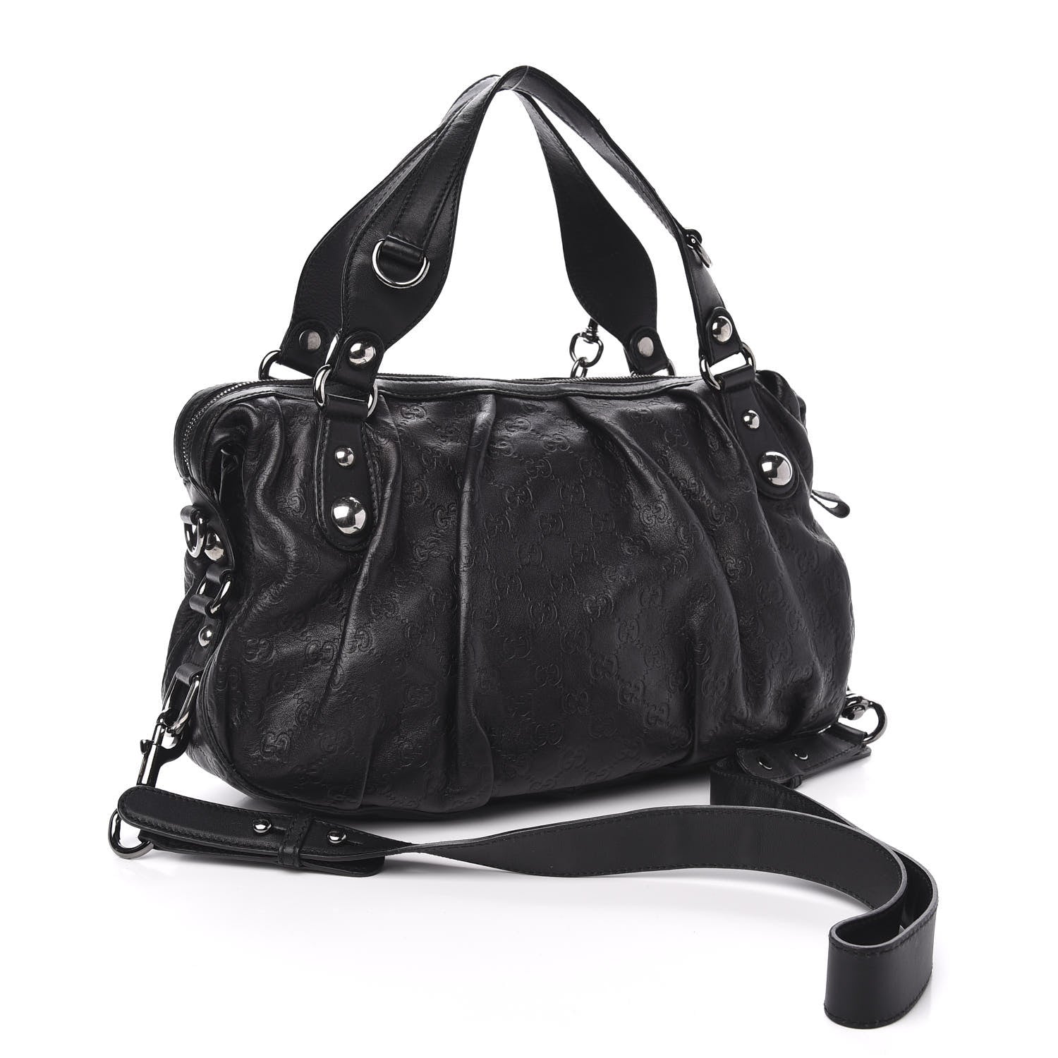 Gucci Guccissima Medium Icon Bit Boston Black 3 of 12