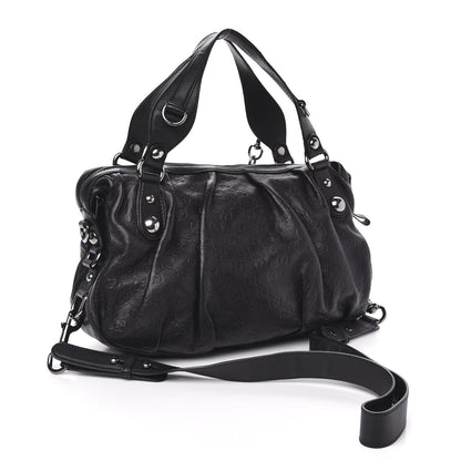 Gucci Guccissima Medium Icon Bit Boston Black 3 of 12
