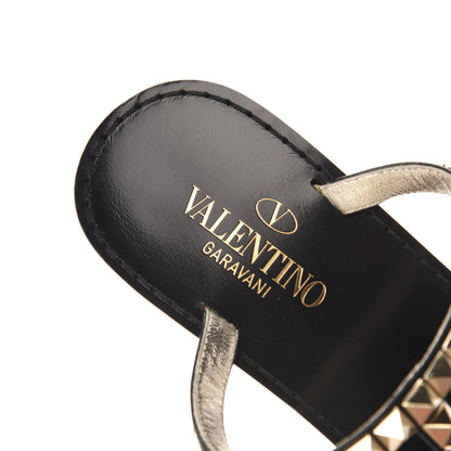 Valentino Garavani Calfskin Rockstud No Limit Sandals 35.5 Black 6 of 8