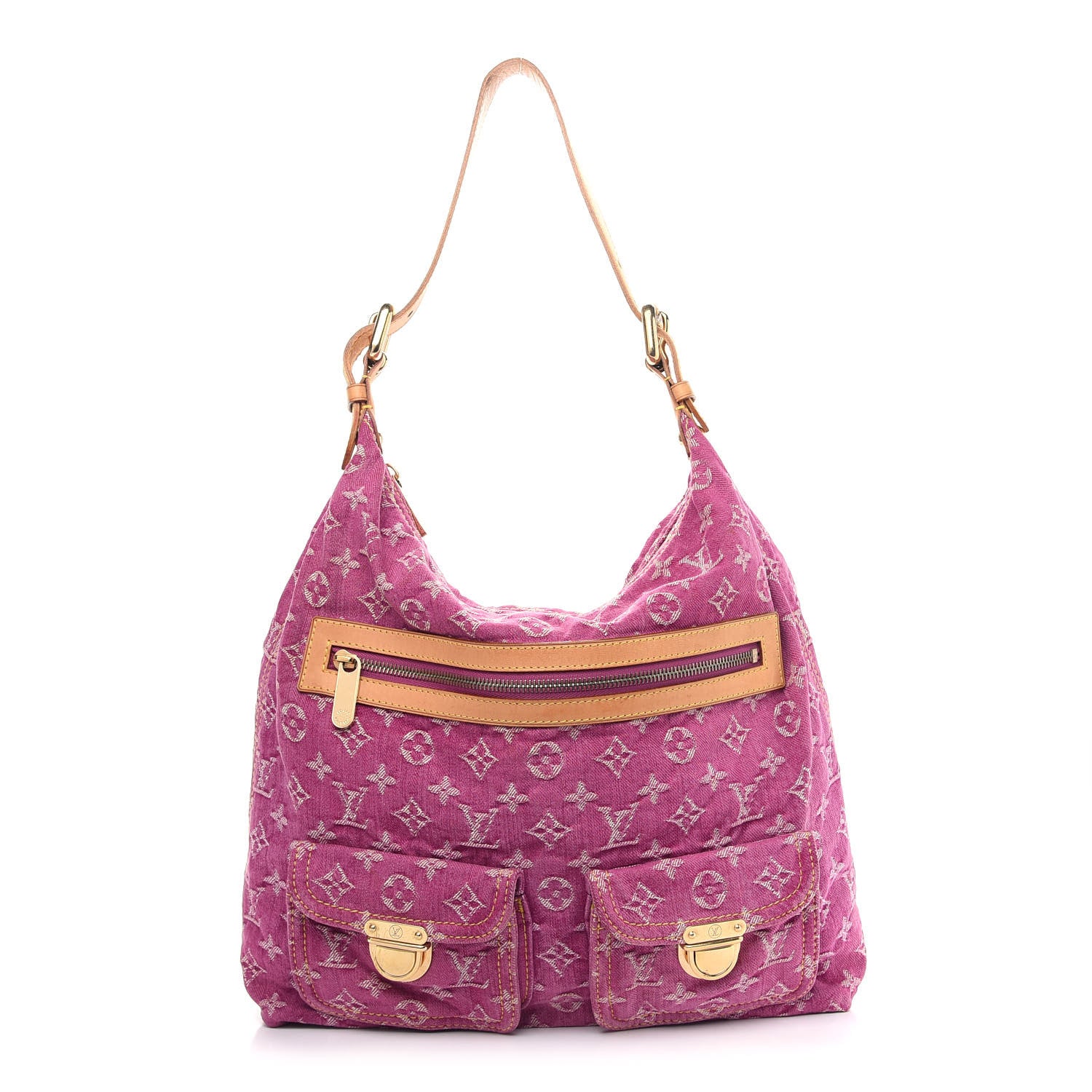 Louis Vuitton Denim Baggy GM Fuchsia 1 of 17