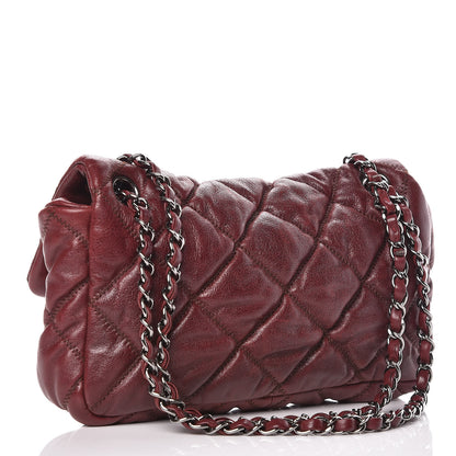 Chanel Calfskin Small Bubble Quilt Flap Burgundy 3 of 11