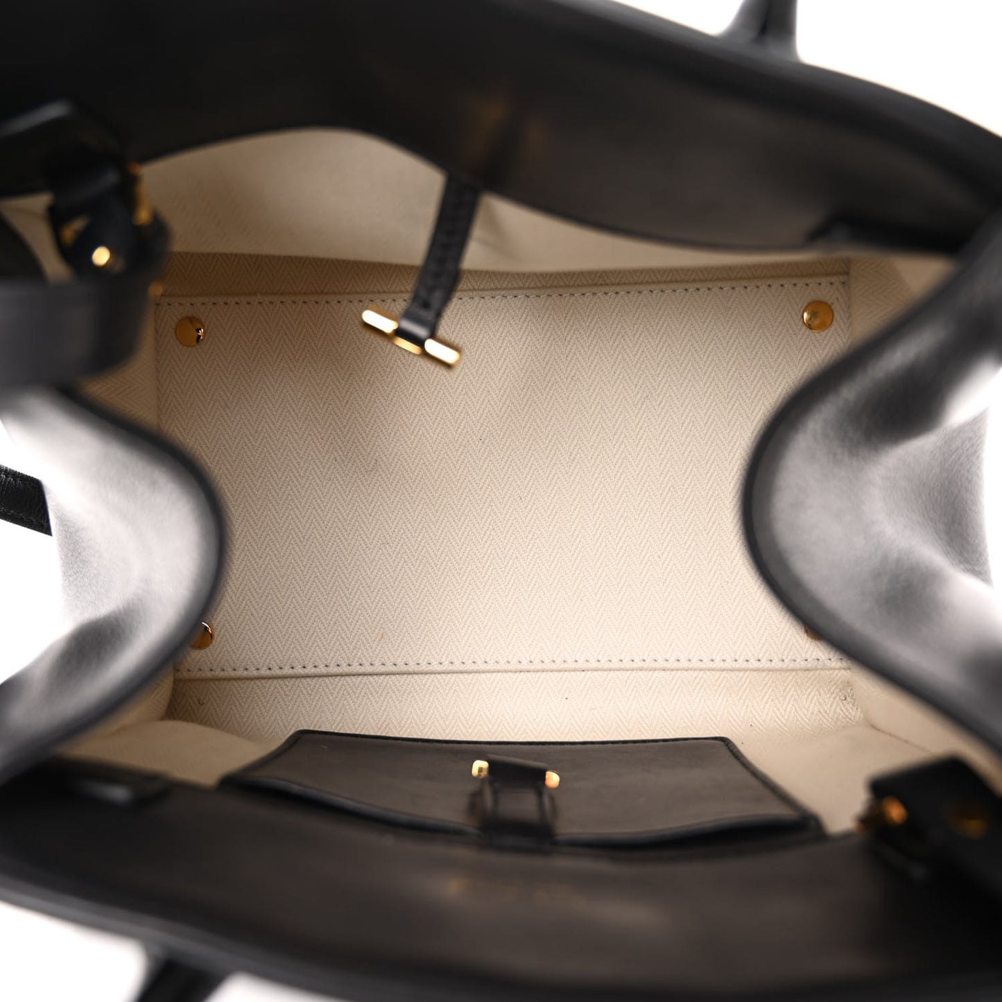 Polished Saddle Calfskin Soft Margaux 10 Bag Black