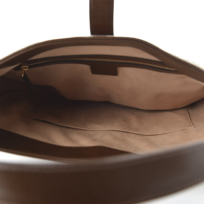 Gucci GG Supreme Monogram Azalea Calfskin Web Medium Jackie 1961 Hobo Beige Ebony Brown Sugar 5 of 10