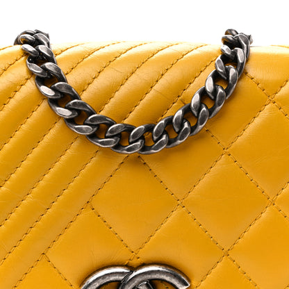 Chanel Glazed Calfskin Quilted Small Coco Boy Flap Yellow 8 of 10
