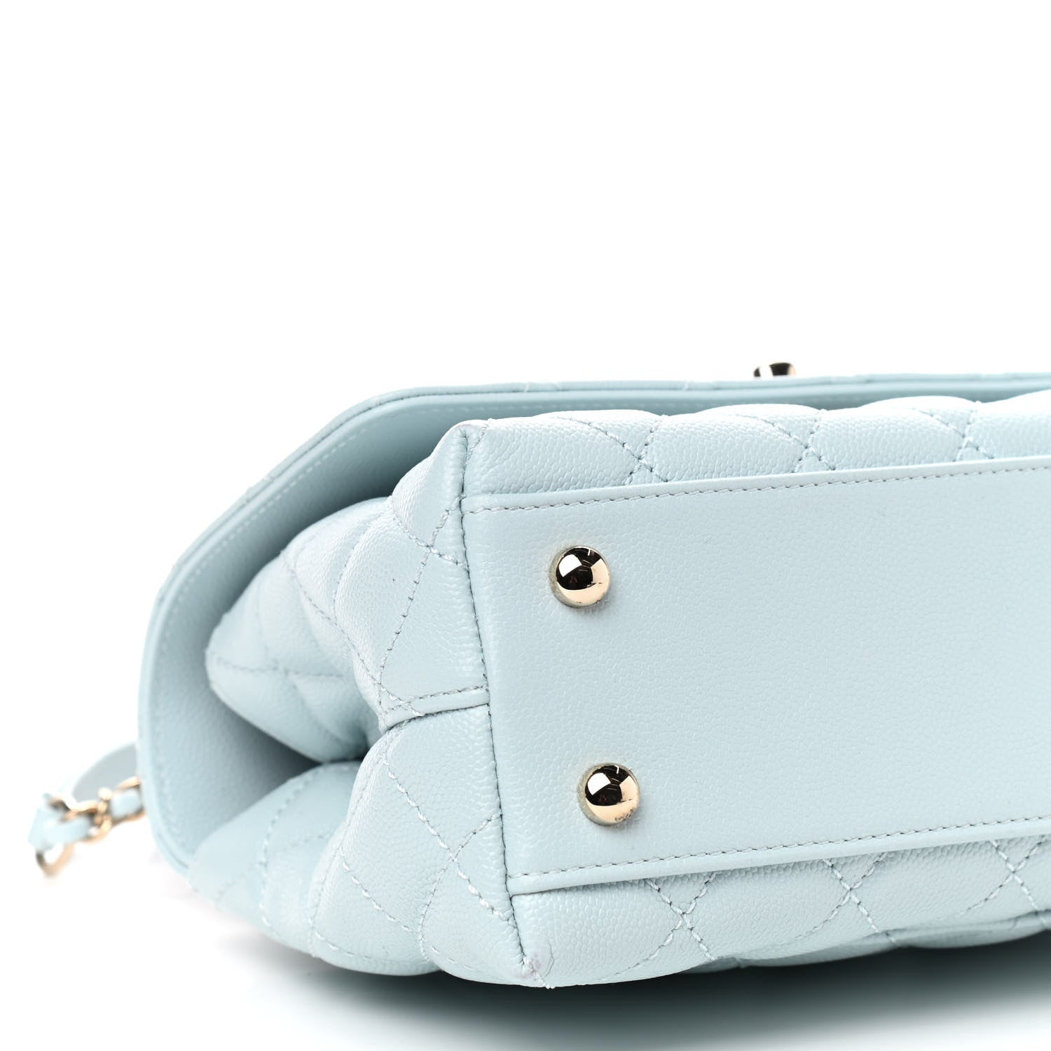 Chanel Caviar Quilted Mini Coco Handle Flap Light Blue 8 of 9