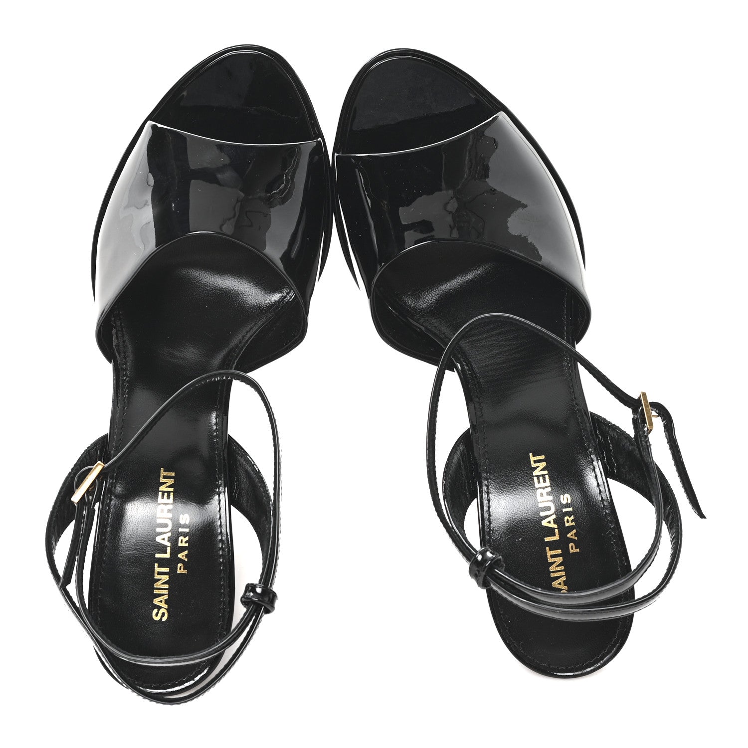 Saint Laurent Vernice Grupy Sexy 95 Tanouk Platform Sandals 39 Black 2 of 9