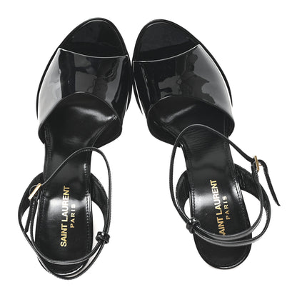 Saint Laurent Vernice Grupy Sexy 95 Tanouk Platform Sandals 39 Black 2 of 9