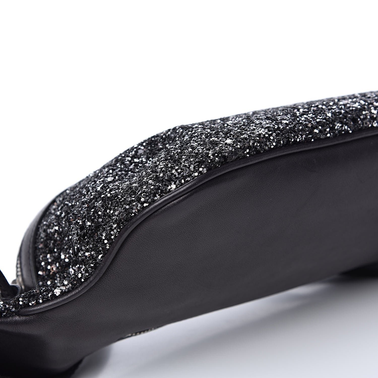 Saint Laurent Lambskin Glitter Belt Bag Metallic Black 7 of 10