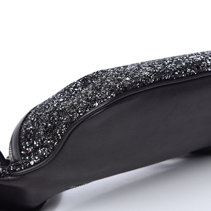 Saint Laurent Lambskin Glitter Belt Bag Metallic Black 7 of 10