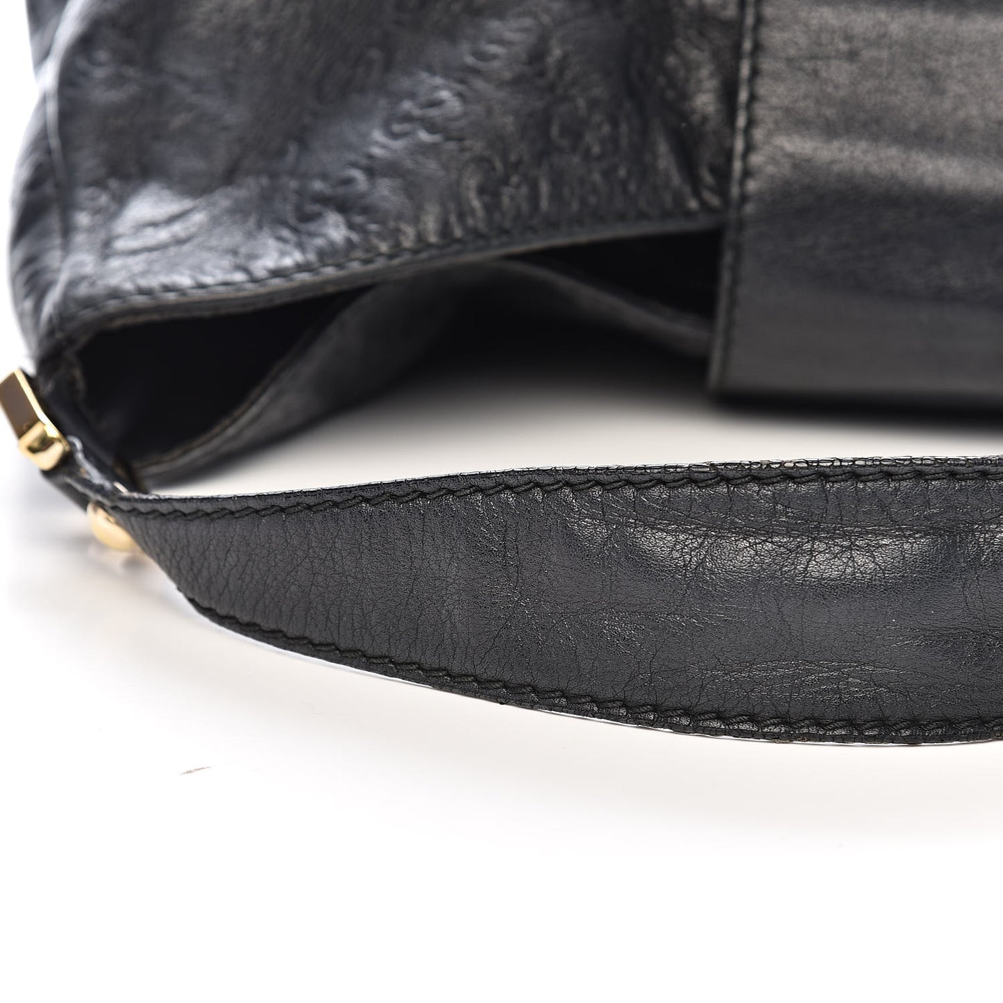 Guccissima Large New Ladies Web Hobo Black