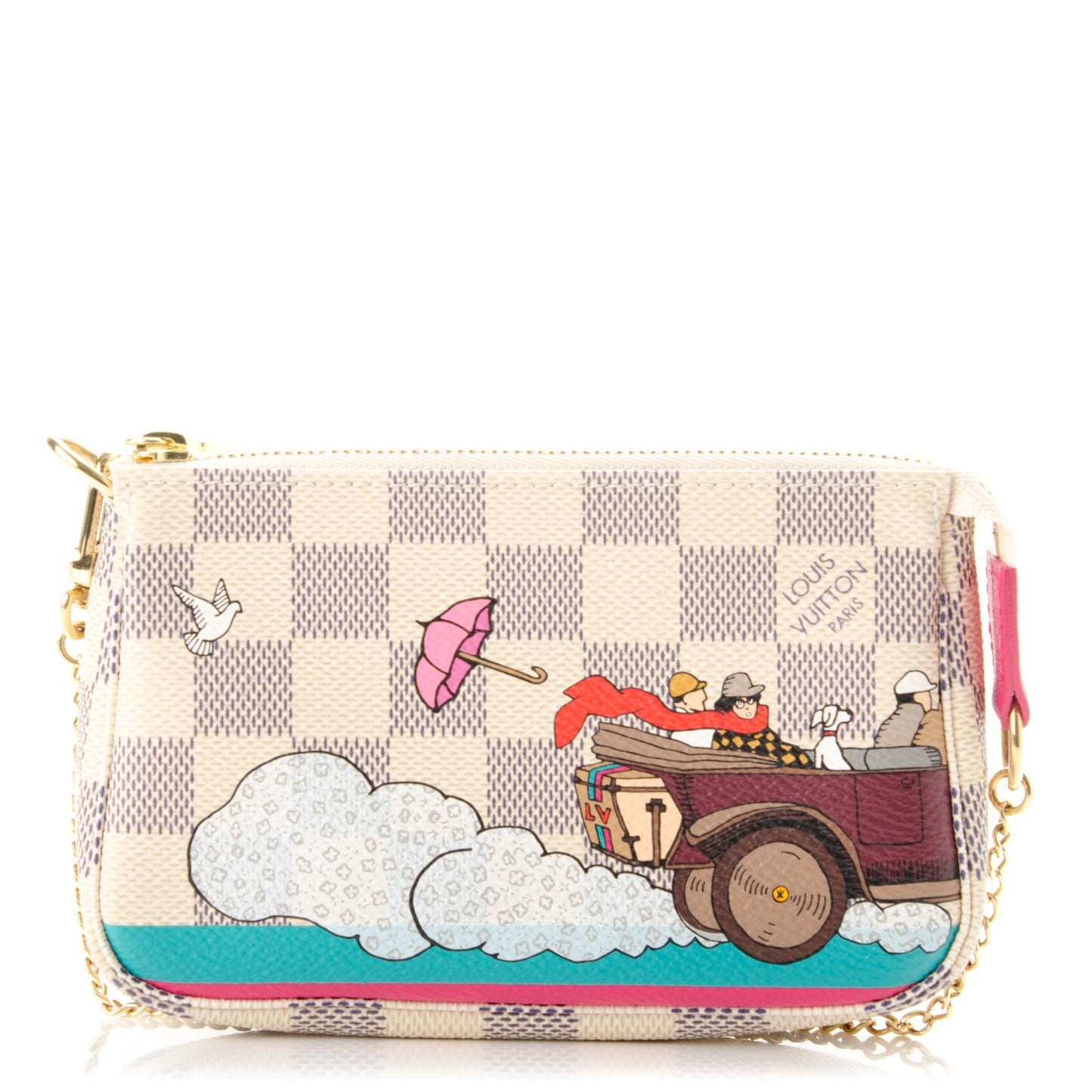 Damier Azur 2015 Christmas Animation Mini Pochette Accessories