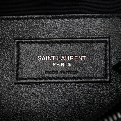 Saint Laurent Sheepskin Matelasse Chevron Monogram Monochrome Medium College Bag Black 6 of 10