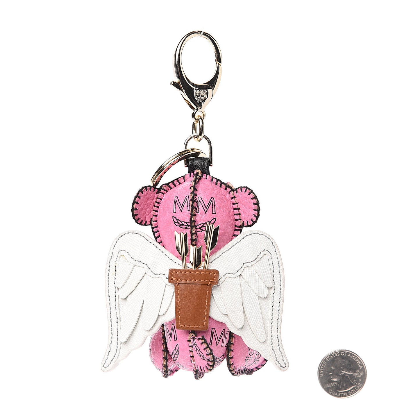 Visetos Angel Bear Key Ring Bag Charm Pink