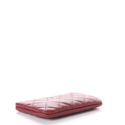 Chanel Caviar Quilted Small Cosmetic Case Dark Red 3 of 10
