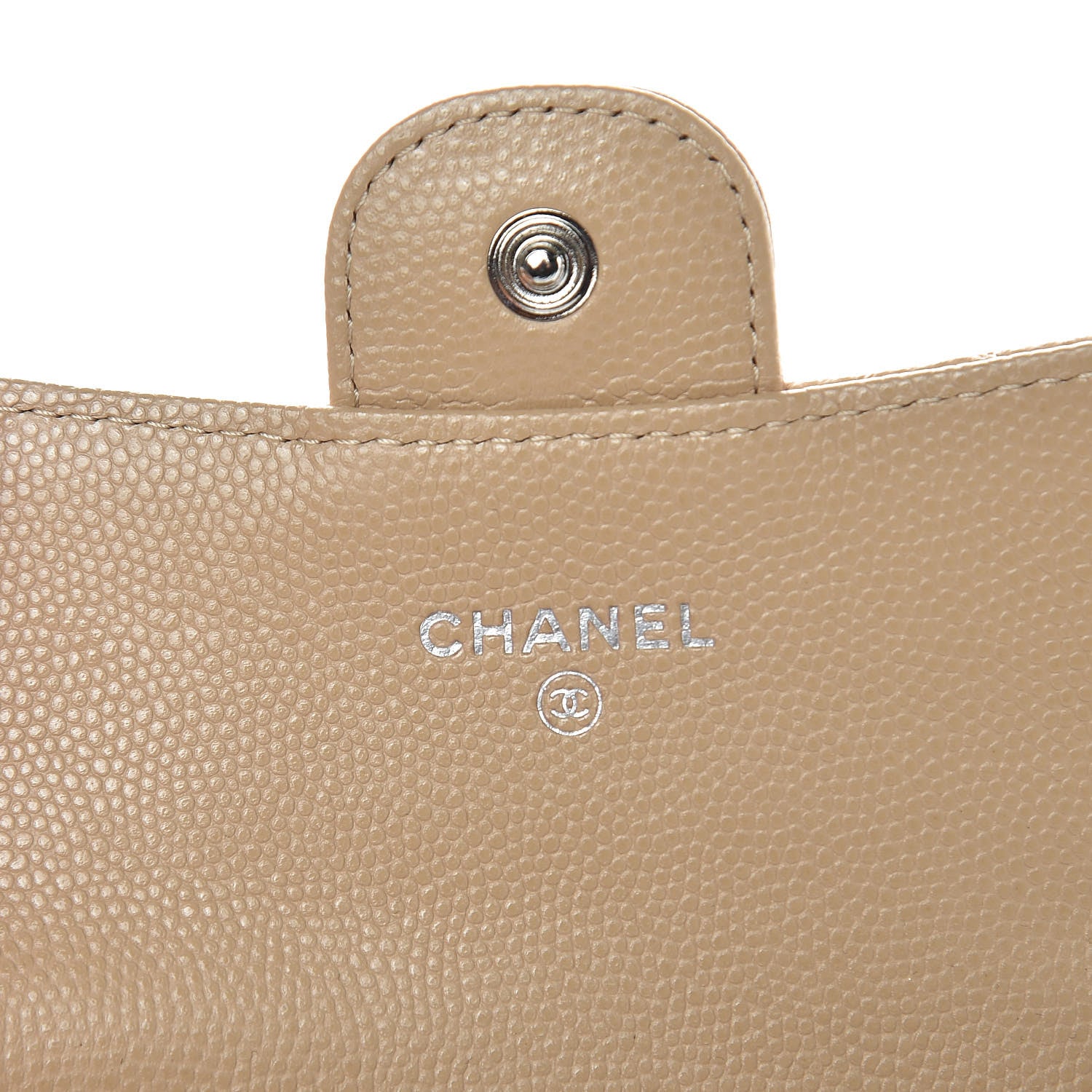 Chanel Caviar Quilted Flap Card Holder Beige 6 of 9