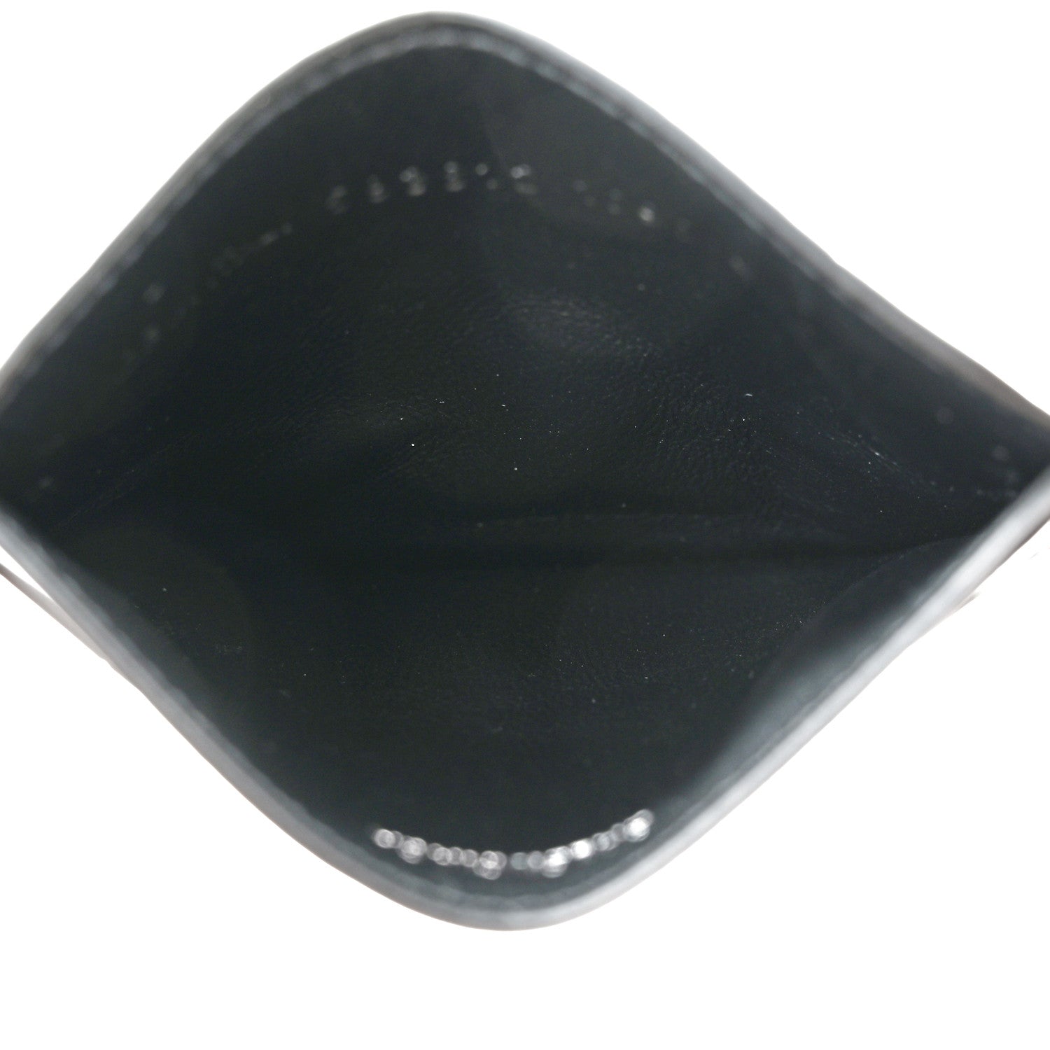 Balenciaga Shiny Calfskin Logo Crocodile Embossed Cash Rounded Card Holder Black White 5 of 9