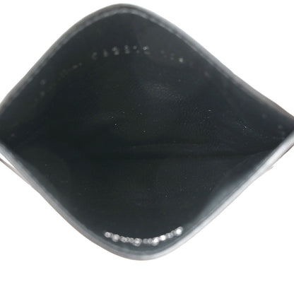 Balenciaga Shiny Calfskin Logo Crocodile Embossed Cash Rounded Card Holder Black White 5 of 9