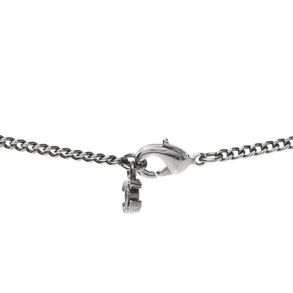 Chanel Ruthenium Enamel CC Necklace Silver 5 of 6