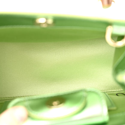 Gucci Metallic Calfskin Sequin Mini Diana Tote Bag Green 5 of 12