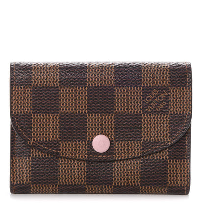 Louis Vuitton Damier Ebene Rosalie Coin Purse Rose Ballerine 1 of 9