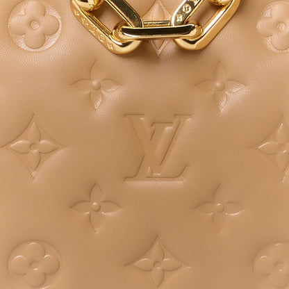Louis Vuitton Lambskin Embossed Monogram Coussin PM Camel 10 of 12