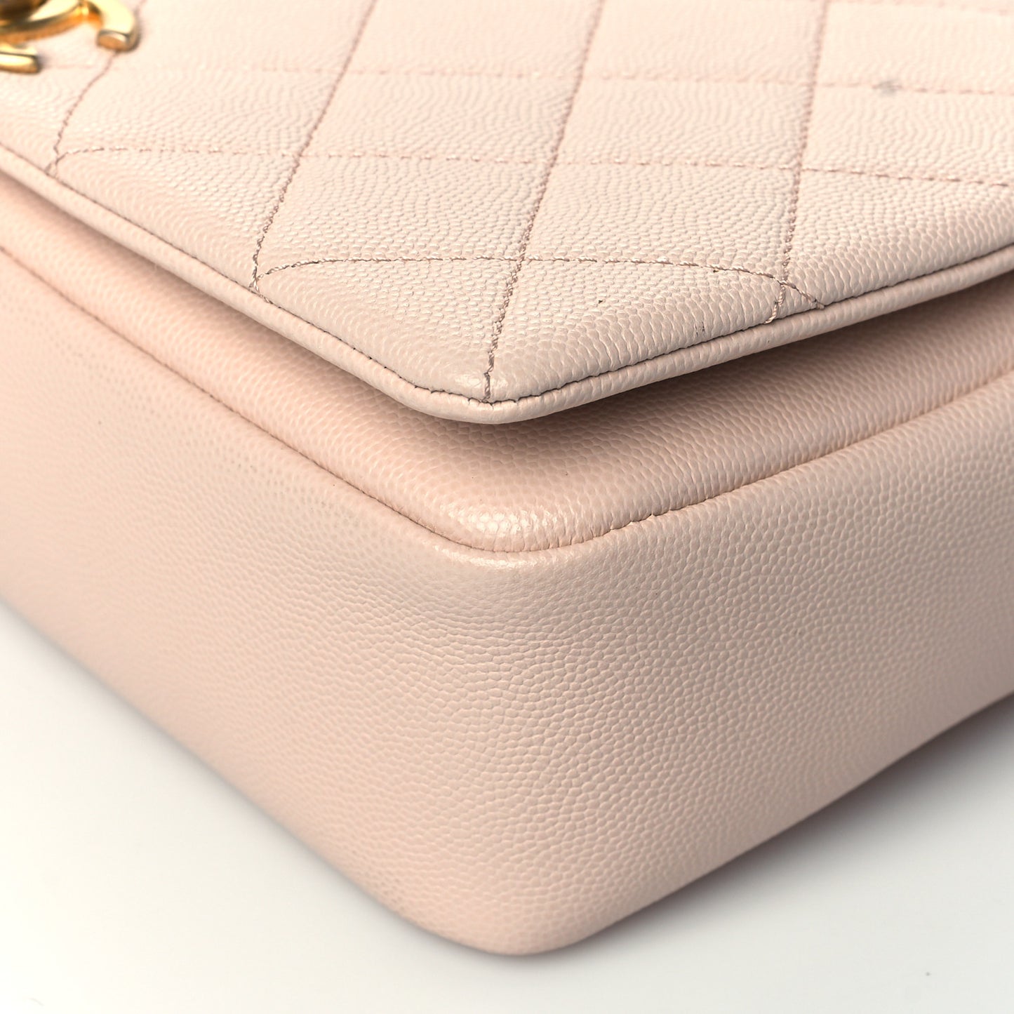 Caviar Quilted Medium Fashion Therapy Flap Beige