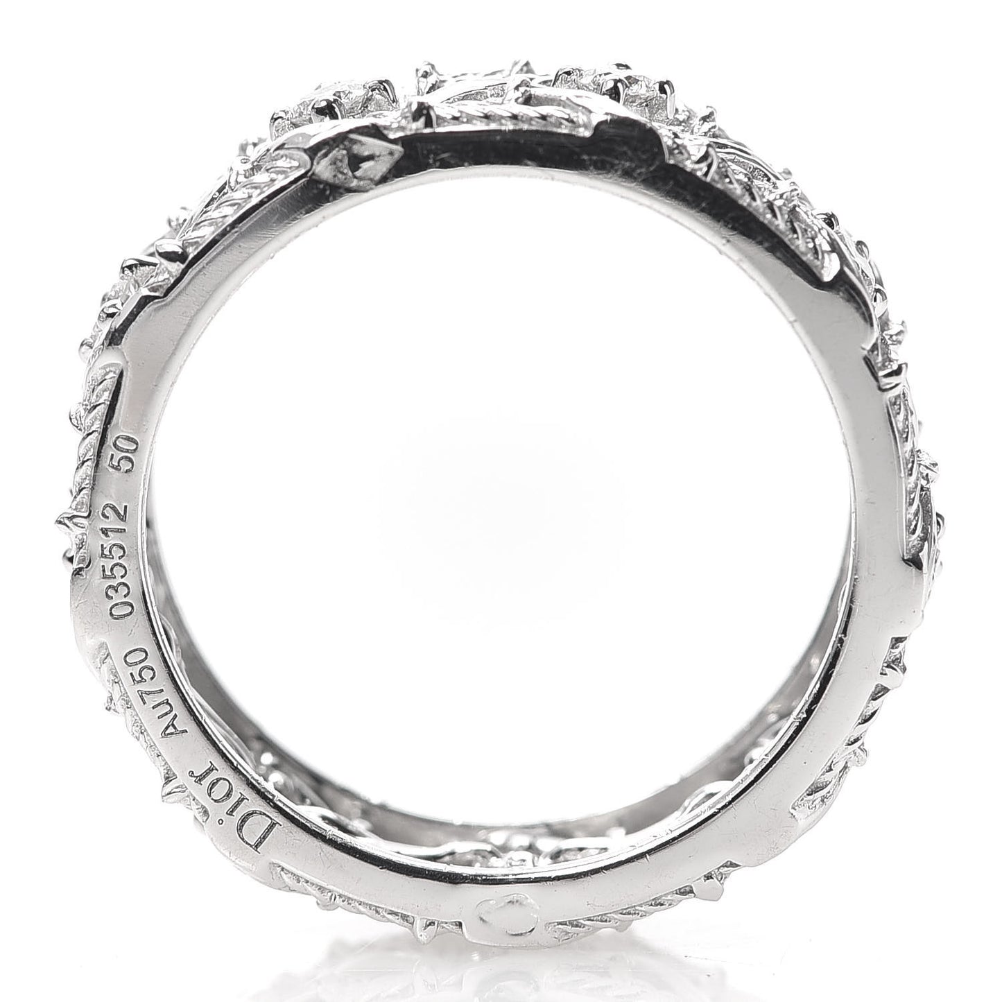 18K White Gold Diamond My Dior Ring 50 5.25