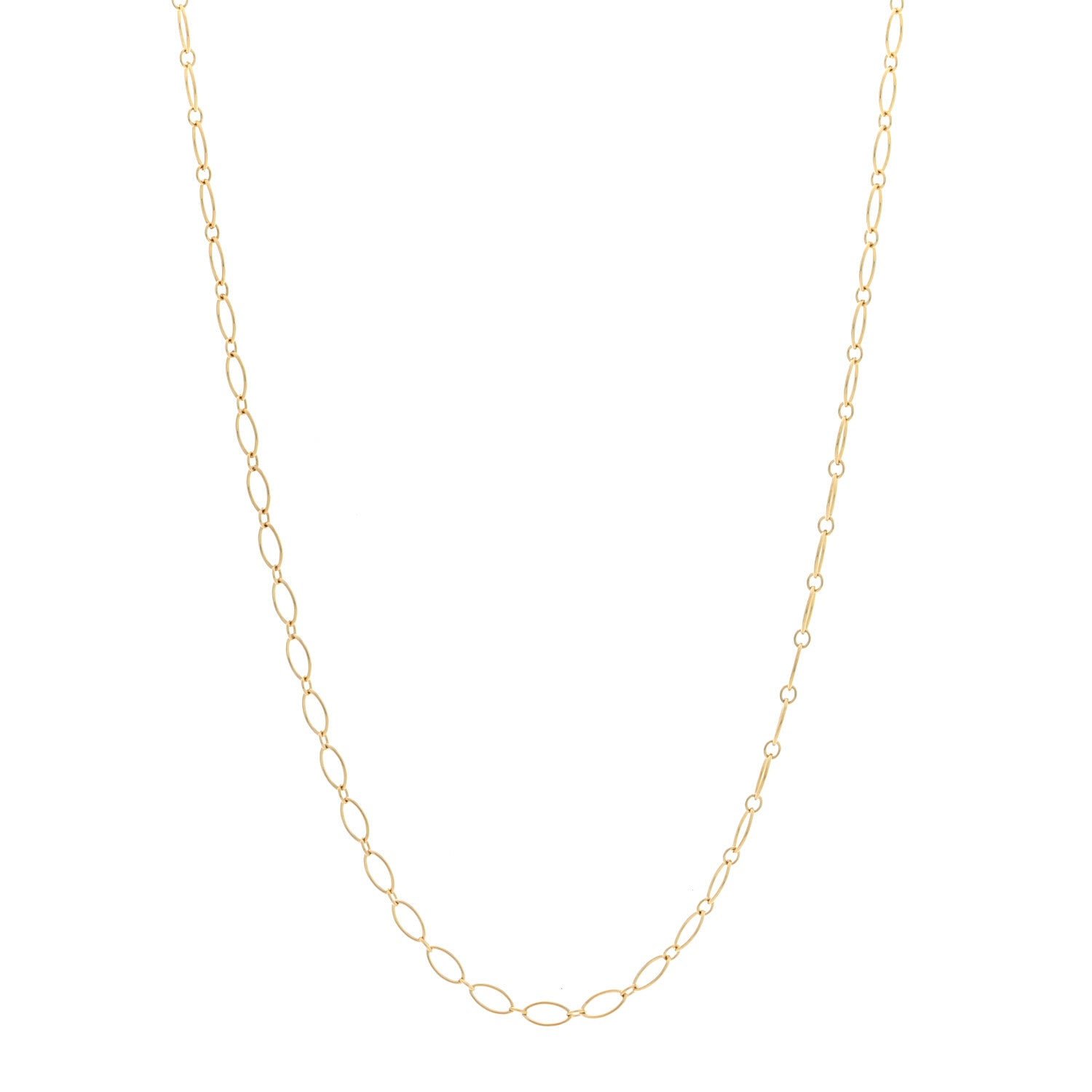 Tiffany 18K Yellow Gold Oval Link Chain Necklace 20" 1 of 5