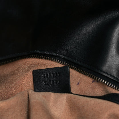 Gucci Calfskin Matelasse Medium GG Marmont Shoulder Bag Black 7 of 9