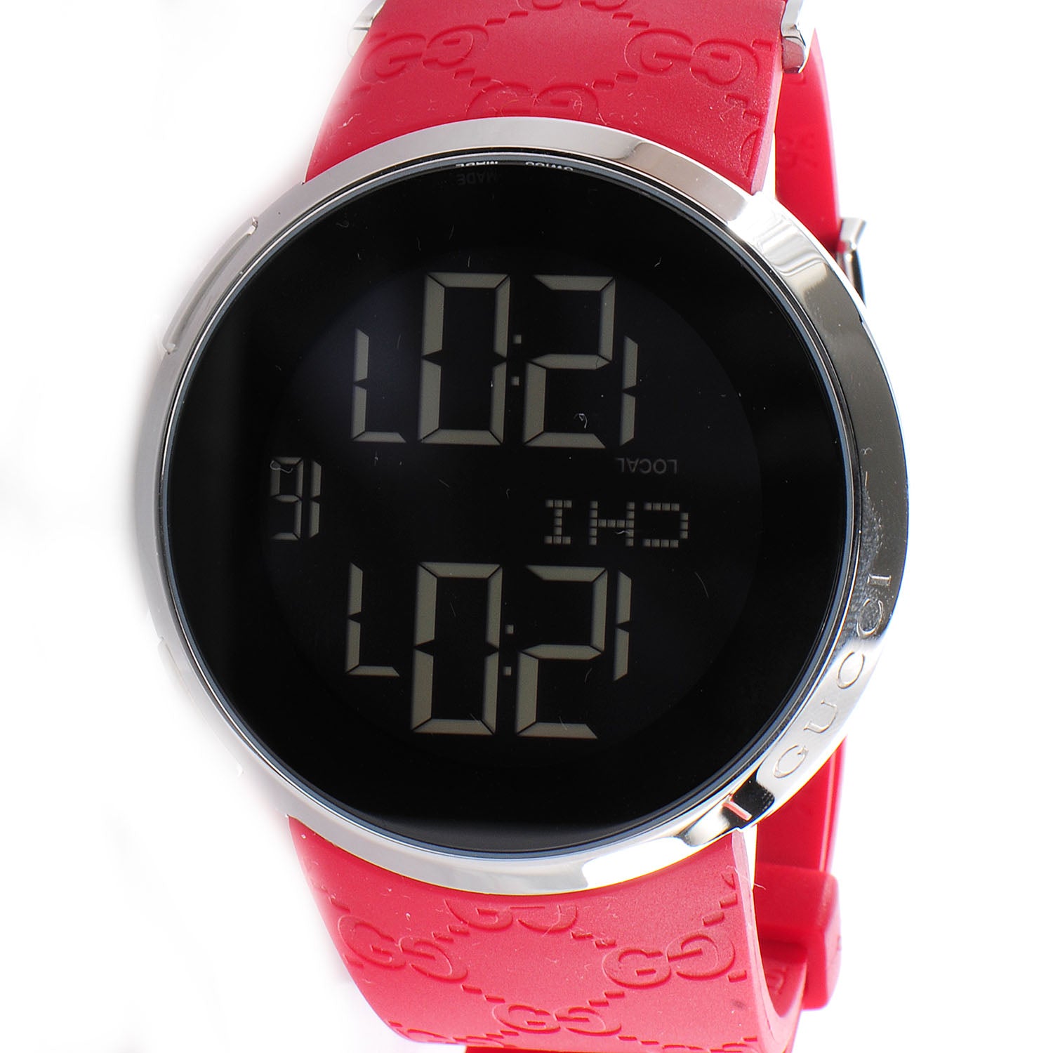 Gucci Stainless Steel Rubber 45mm Digital I-Gucci Watch Black 1 of 6