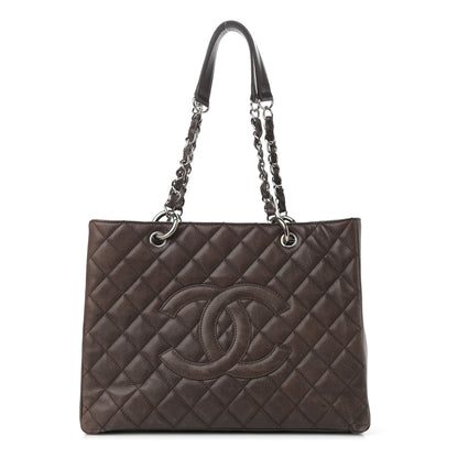 Chanel Caviar Quilted Grand Shopping Tote GST Brown 1 of 11