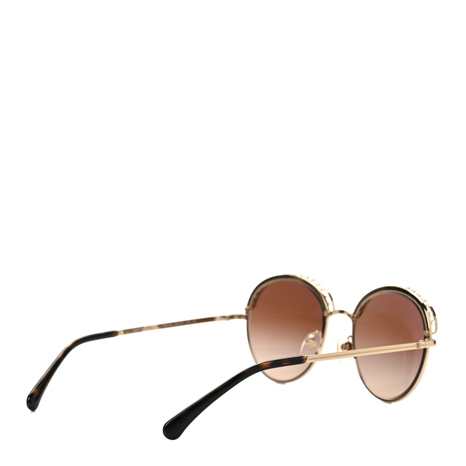 Chanel Round Pearl Sunglasses 4247-H Gold 4 of 7