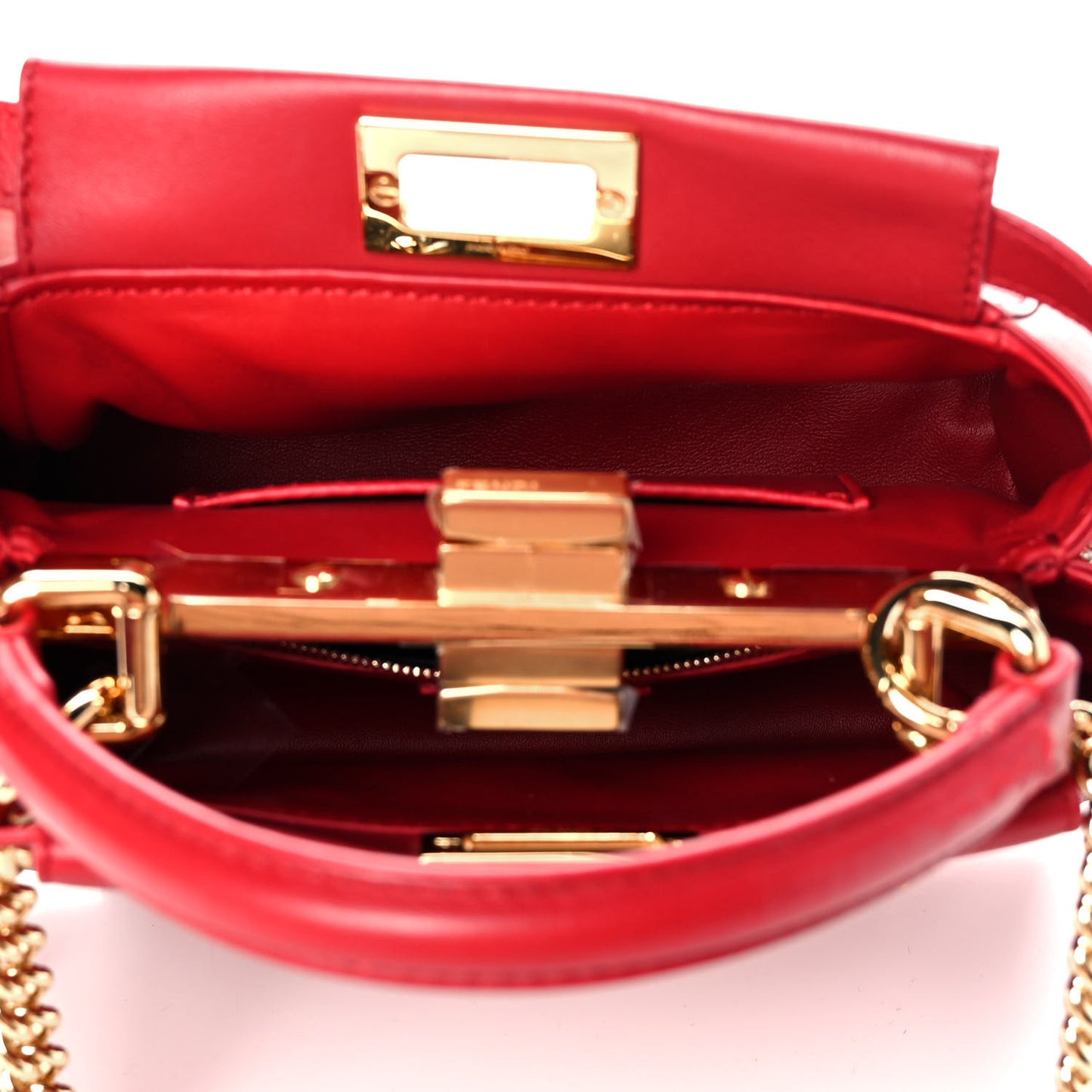 Nappa Crystal Stars Studded XS Peekaboo Iconic Satchel Fragola