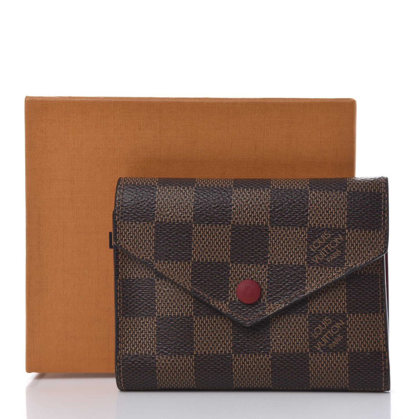 Damier Ebene Victorine Wallet Red