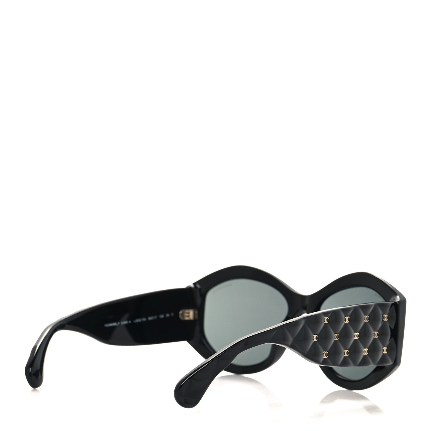 Chanel Acetate Quilted CC Sunglasses 5486-A Black 4 of 7