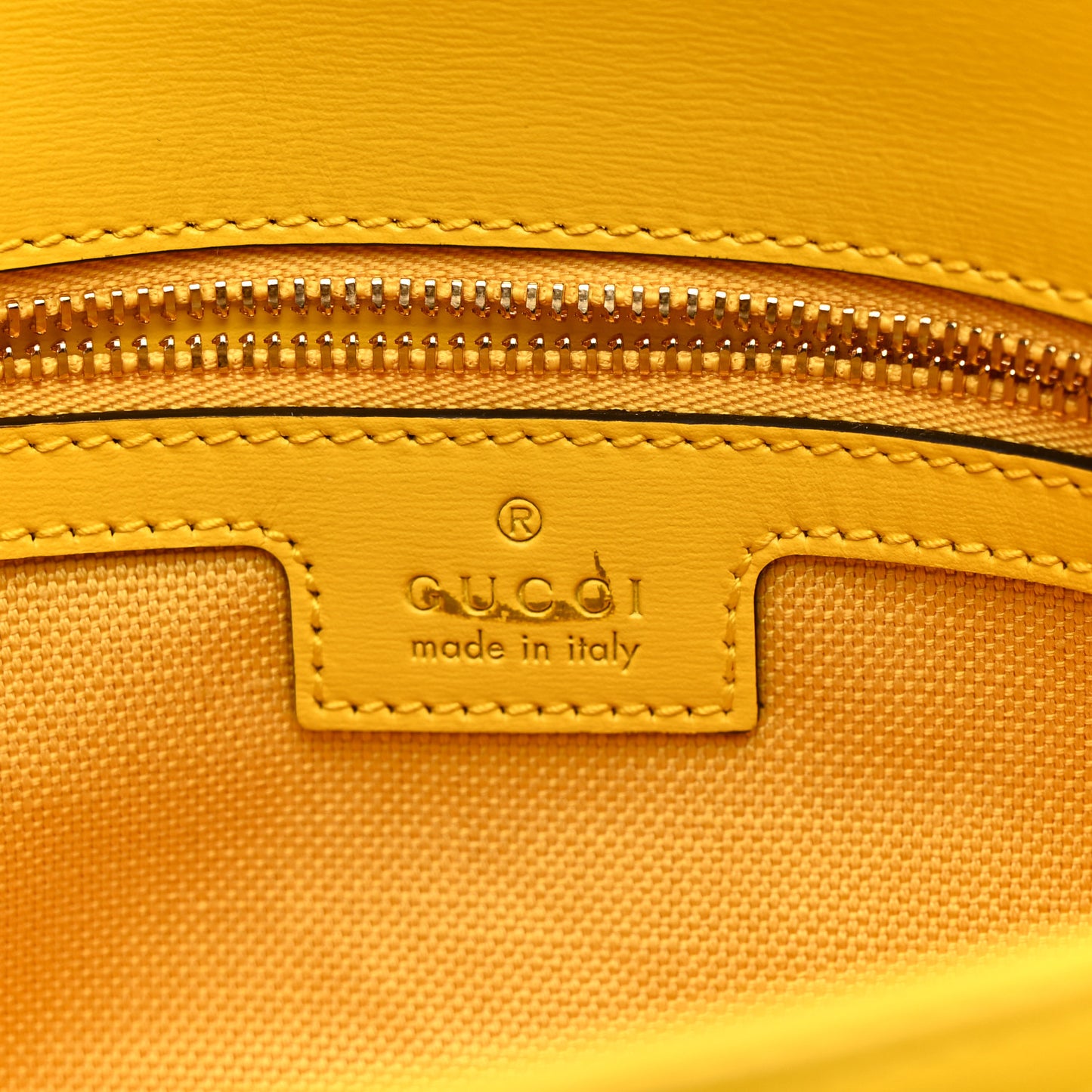 GG Monogram Textured Dollar Calfskin Small Luce Shoulder Bag Yellow